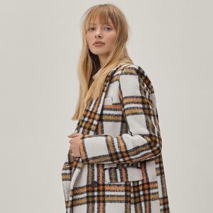 Plaid Blanket Coat